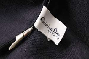 Christian Dior クリスチャンディオール プリーツ 長袖シャツ ブラック トップス 黒 サイズM 美品 中古 45154