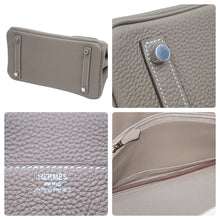 画像をギャラリービューアに読み込む, 未使用 HERMES エルメス バーキン25 エトゥープ シルバー金具 C刻印 レディース トゴ ハンドバッグ 中古 45162