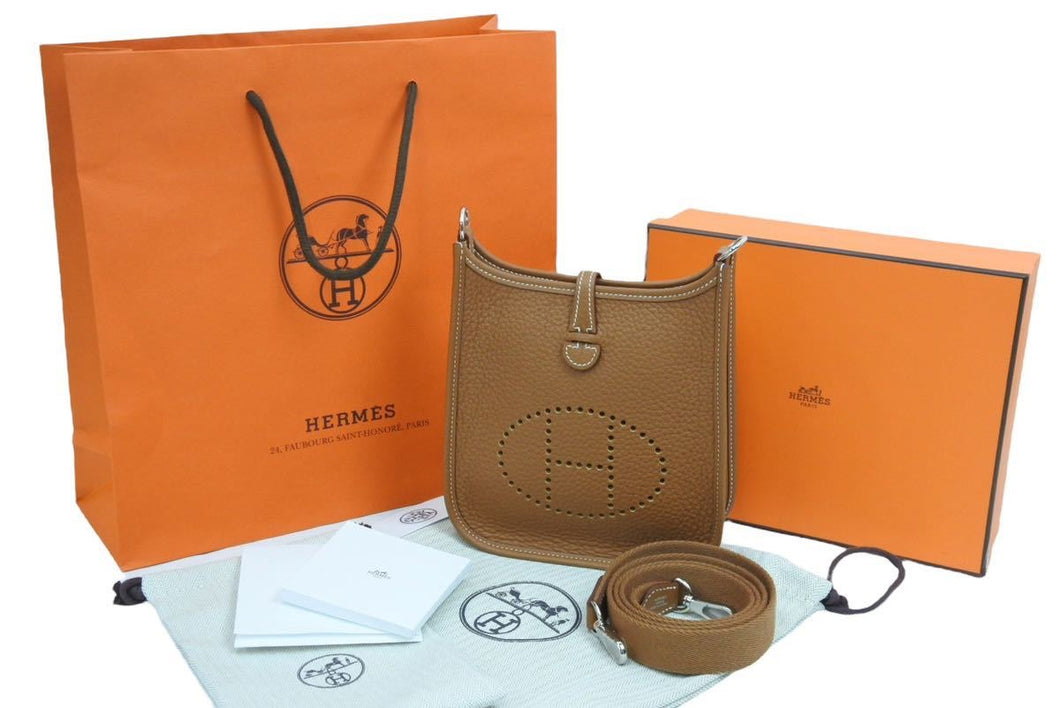 HERMES エルメス エヴリン TPM ショルダーバック 2022年 U刻印 ゴールド シルバー トゴ 箱付き 未使用品 45218