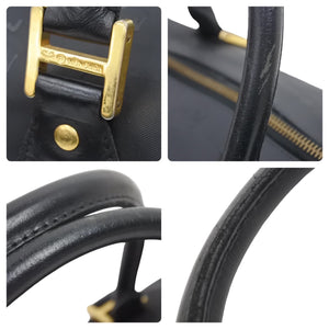MCM エム・シー・エム ヴィセトス ロゴグラム ミニボストンバッグ ハンドバッグ ゴールド金具 ブラック 黒 ロゴ 美品 中古 45241