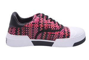 新品未使用 Christian Dior クリスチャンディオール スニーカー シューズ LEATHERTRAINERS ピンク ブラック ホワイト 38 1/2 45253