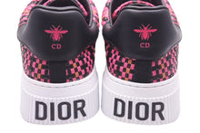 Load image into Gallery viewer, 新品未使用 Christian Dior クリスチャンディオール スニーカー シューズ LEATHERTRAINERS ピンク ブラック ホワイト 38 1/2 45253
