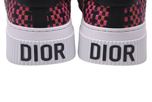 新品未使用 Christian Dior クリスチャンディオール スニーカー シューズ LEATHERTRAINERS ピンク ブラック ホワイト 38 1/2 45253