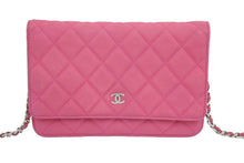 Load image into Gallery viewer, CHANEL シャネル チェーンウォレット マトラッセ ショルダーバッグ ピンク 20番台 ソフトキャビア マットキャビア 中古 45267