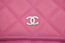 Load image into Gallery viewer, CHANEL シャネル チェーンウォレット マトラッセ ショルダーバッグ ピンク 20番台 ソフトキャビア マットキャビア 中古 45267
