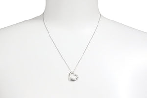 TIFFANY&CO ティファニー オープンハート ネックレス アクセサリー ペンダント エルサペレッティ 3.0g シルバー925 美品 中古 45283