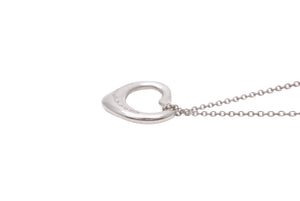 TIFFANY&CO ティファニー オープンハート ネックレス アクセサリー ペンダント エルサペレッティ 3.0g シルバー925 美品 中古 45283
