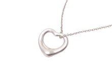 Load image into Gallery viewer, TIFFANY&amp;CO ティファニー オープンハート ネックレス アクセサリー ペンダント エルサペレッティ 3.0g シルバー925 美品 中古 45283