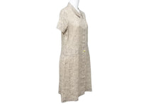 Load image into Gallery viewer, CHANEL シャネル 総柄シャツ ワンピース P12917V07194 99P ベージュ ブラック ラミー サイズ36 美品 中古 45299