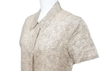 Load image into Gallery viewer, CHANEL シャネル 総柄シャツ ワンピース P12917V07194 99P ベージュ ブラック ラミー サイズ36 美品 中古 45299