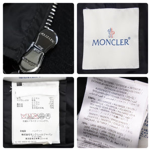 MONCLER モンクレール NORME AFNOR ナイロンキルティング ダウンジャケット ナイロン ウール ブラック サイズ1 美品 中古 45310