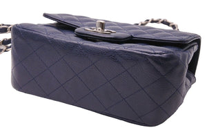 CHANEL シャネル ミニマトラッセ ネイビー キャビアスキン 15番台 ショルダーバッグ 美品 中古 45326