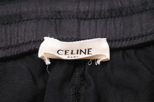 CELINE(セリーヌ)ロゴ アスレチックサテンショートショートパンツ ブラック 2P532164 中古 45333