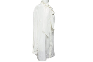 Valentino ヴァレンチノ スカーフ付き長袖シャツ シルク デザイン SB0AE485527 サイズ38 美品 中古 45354