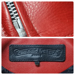CHROME HEARTS クロムハーツ JJディーン ライダースジャケット レッド オーダーメイド アウター サイズM 中古 45358