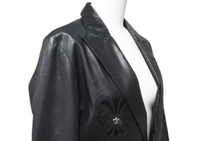 CHROME HEARTS クロムハーツ オーダーメイド BSフレア レザー ジャケット ブラック 希少 パッチ サイズM 美品 中古 45360
