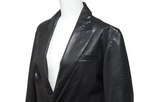 CHROME HEARTS クロムハーツ オーダーメイド BSフレア レザー ジャケット ブラック 希少 パッチ サイズM 美品 中古 45360