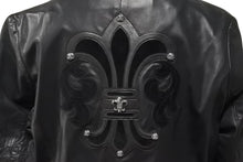 画像をギャラリービューアに読み込む, CHROME HEARTS クロムハーツ オーダーメイド BSフレア レザー ジャケット ブラック 希少 パッチ サイズM 美品 中古 45360
