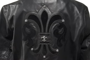CHROME HEARTS クロムハーツ オーダーメイド BSフレア レザー ジャケット ブラック 希少 パッチ サイズM 美品 中古 45360