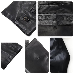 CHROME HEARTS クロムハーツ オーダーメイド BSフレア レザー ジャケット ブラック 希少 パッチ サイズM 美品 中古 45360