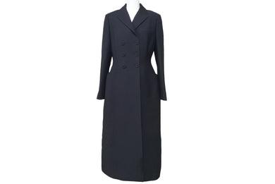 Christian Dior クリスチャンディオール コート シルク ウール 7E2180A1166 ブラック サイズ34 中古 45369