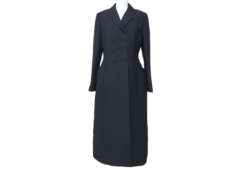 Christian Dior クリスチャンディオール コート シルク ウール 7E2180A1166 ブラック サイズ34 中古 45369