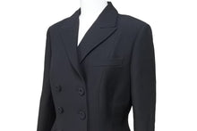 Load image into Gallery viewer, Christian Dior クリスチャンディオール コート シルク ウール 7E2180A1166 ブラック サイズ34 中古 45369