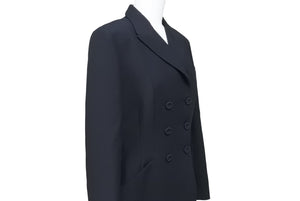 Christian Dior クリスチャンディオール コート シルク ウール 7E2180A1166 ブラック サイズ34 中古 45369