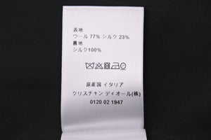 Christian Dior クリスチャンディオール コート シルク ウール 7E2180A1166 ブラック サイズ34 中古 45369