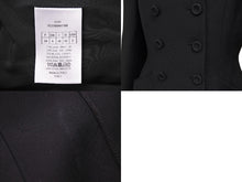 Load image into Gallery viewer, Christian Dior クリスチャンディオール コート シルク ウール 7E2180A1166 ブラック サイズ34 中古 45369