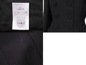 Christian Dior クリスチャンディオール コート シルク ウール 7E2180A1166 ブラック サイズ34 中古 45369