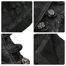 画像をギャラリービューアに読み込む, 極美品 CHROME HEARTS クロムハーツ オーダーメイド クロスパッチ ドレス レザー ブラック 希少 クロスボダン 中古 45371