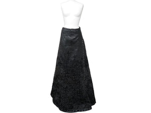 極美品 CHROME HEARTS クロムハーツ オーダーメイド クロスパッチ ドレス レザー ブラック 希少 クロスボダン 中古 45371