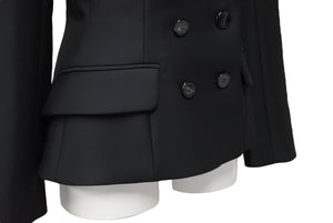 Christian Dior クリスチャンディオール テーラードジャケット ウール ポリアミド エラスタン ブラック サイズ34 美品 中古 45380