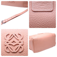 Load image into Gallery viewer, LOEWE ロエベ フスタ25 2WAY トートバッグ ロングショルダーバッグ 2WAY 斜めがけバッグ ピンク レザー シルバー 美品 中古 45389