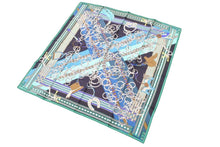 Load image into Gallery viewer, 新品同様 激レア HERMES エルメス スカーフ カレ90  Brides et Gris-Gris 馬勒とチャーム シルク 中古 45406