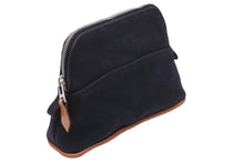 Load image into Gallery viewer, [USED/中古]HERMES エルメス ポーチ ブラック ブラウン キャンバス レザー シルバー金具 Bランク 中古 45428