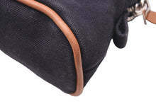 Load image into Gallery viewer, [USED/中古]HERMES エルメス ポーチ ブラック ブラウン キャンバス レザー シルバー金具 Bランク 中古 45428