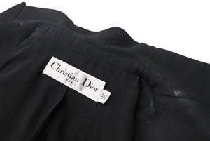 Christian Dior クリスチャンディオール テーラードジャケット ウール シルク ブラック サイズ36 美品 中古 45434