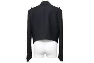GUCCI グッチ テーラードジャケット ウール モヘア 560729 ZAA11 ブラック サイズ38 美品 中古 45435