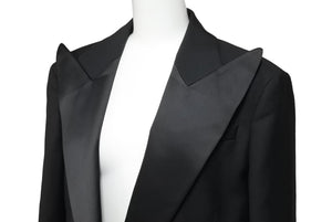 GUCCI グッチ テーラードジャケット ウール モヘア 560729 ZAA11 ブラック サイズ38 美品 中古 45435