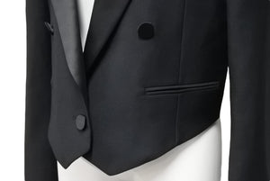 GUCCI グッチ テーラードジャケット ウール モヘア 560729 ZAA11 ブラック サイズ38 美品 中古 45435