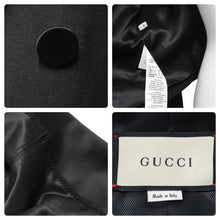 画像をギャラリービューアに読み込む, GUCCI グッチ テーラードジャケット ウール モヘア 560729 ZAA11 ブラック サイズ38 美品 中古 45435