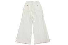 Load image into Gallery viewer, CHANEL シャネル ストライプパンツ ボトムス ココマーク P55660V41682 コットン ホワイト ブラック サイズ38 美品 中古 45438