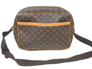 Louis Vuitton ルイヴィトン リポーター GM ショルダーバッグ 斜め掛け モノグラム M45252 ブラウン ゴールド 美品 中古 45491
