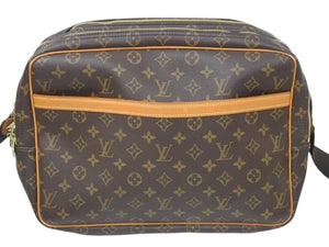 Louis Vuitton ルイヴィトン リポーター GM ショルダーバッグ 斜め掛け モノグラム M45252 ブラウン ゴールド 美品 中古 45491