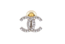 Load image into Gallery viewer, CHANEL シャネル ココマーク イヤリング アクセサリー 小物 ラインストーン メタル シルバー 良品 中古 45502