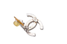 Load image into Gallery viewer, CHANEL シャネル ココマーク イヤリング アクセサリー 小物 ラインストーン メタル シルバー 良品 中古 45502