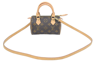 極美品 Louis Vuitton ルイヴィトン ミニスピーディ 2WAY ショルダーバッグ ハンドバッグ モノグラム M41534 ブラウン 中古 45512