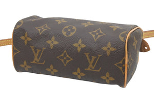 極美品 Louis Vuitton ルイヴィトン ミニスピーディ 2WAY ショルダーバッグ ハンドバッグ モノグラム M41534 ブラウン 中古 45512